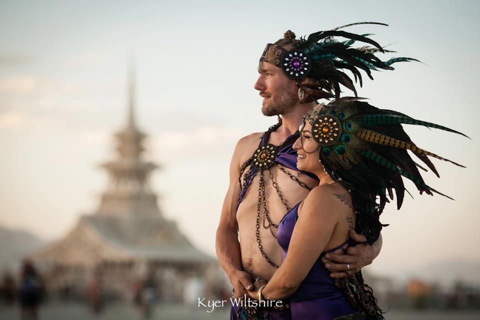 Burning Man tribal gypsy fire festival